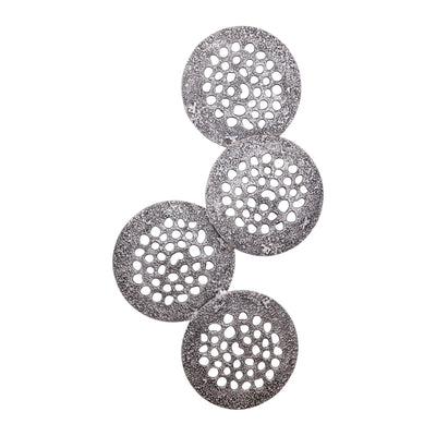 Geoffe Zilver Gegoten Aluminium Wandpaneel by PTMD