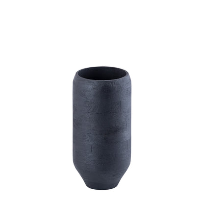 Gerd Zwarte Mangohouten Pot met Afgeronde Rand S - depauwwonen