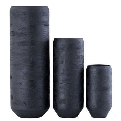 Gerd Zwarte Mangohouten Pot Ronde Rand L - depauwwonen