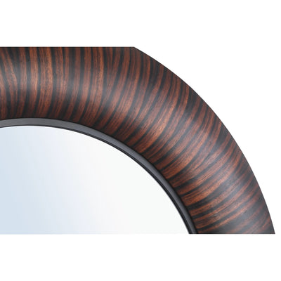 Gezzy Bruine Houten Spiegel Ø110cm by PTMD