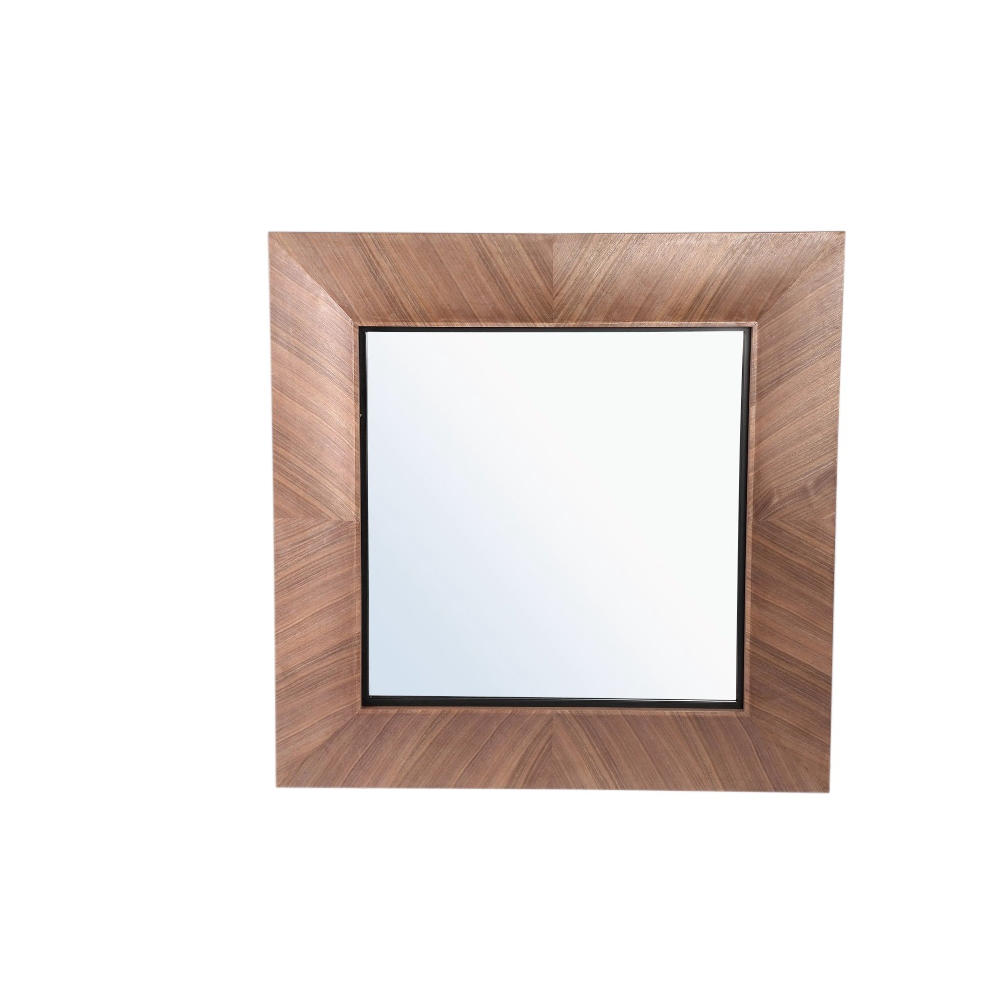 Gezzy Natuurlijke Houten Spiegel Krul Frame Vierkant by PTMD