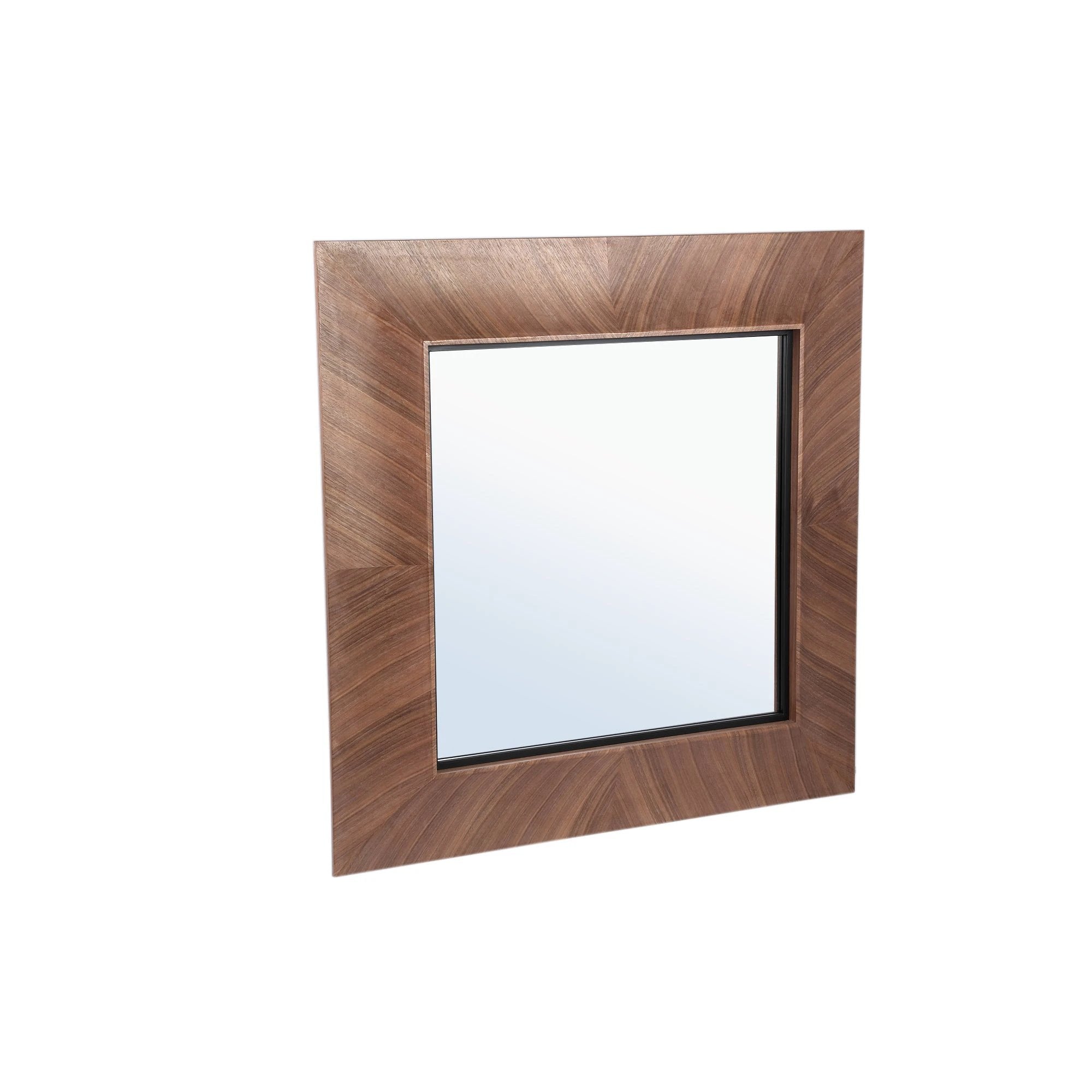 Gezzy Natuurlijke Houten Spiegel Krul Frame Vierkant by PTMD