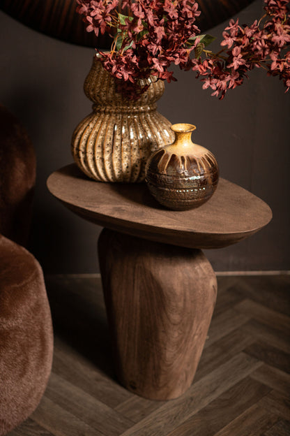 Harshad Bruine Mango Houten Bijzettafel - depauwwonen