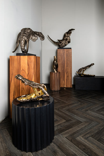 Iriss Messing Gegoten Aluminium Olifant Standbeeld - depauwwonen