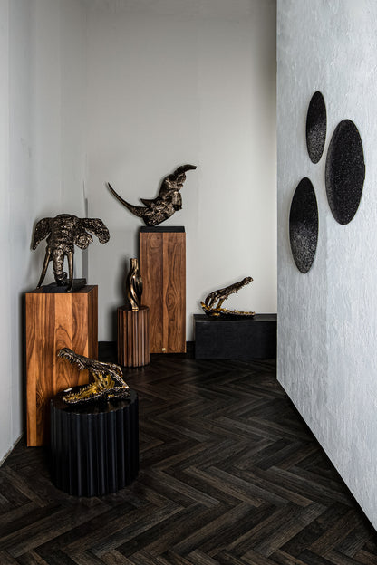 Iriss Messing Gegoten Aluminium Olifant Standbeeld - depauwwonen