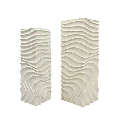 Isaiah Zuilen Golvend – Set van 2 in Wit MDF by PTMD