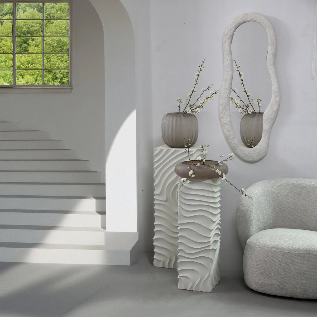 Isaiah Zuilen Golvend – Set van 2 in Wit MDF by PTMD