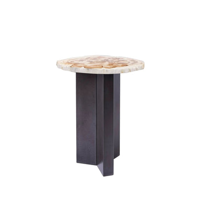 Jisse Natuurlijke Versteend Houten Bijzettafel by PTMD