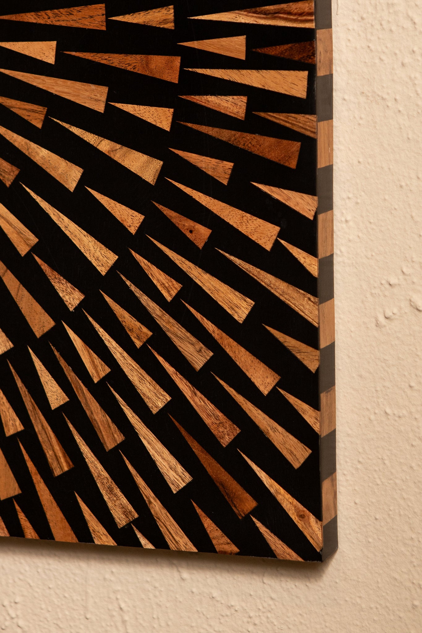 Jordie Bruin Houten Vierkant Wandpaneel met Rond Patroon - depauwwonen