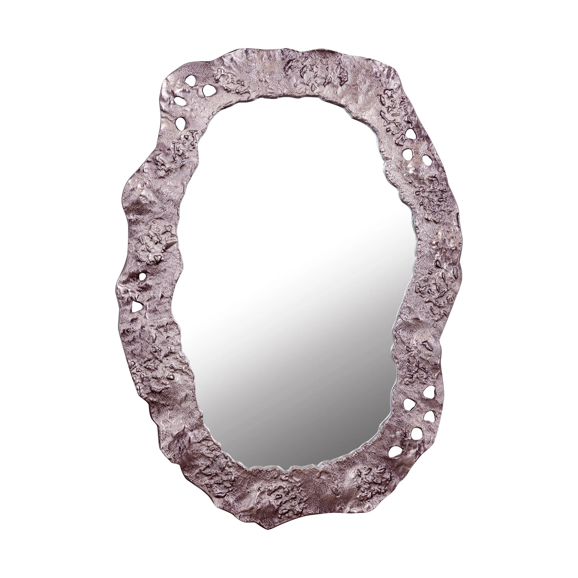 Kariss Bronzen Gegoten Alu Spiegel Ruwe Ovale Vorm by PTMD