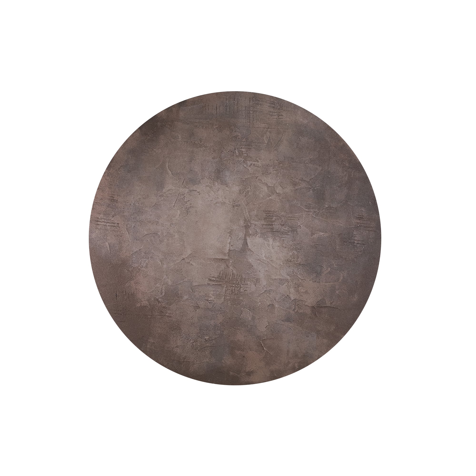 Kemp Bruin Canvas Schilderij Ruw Rond L - depauwwonen