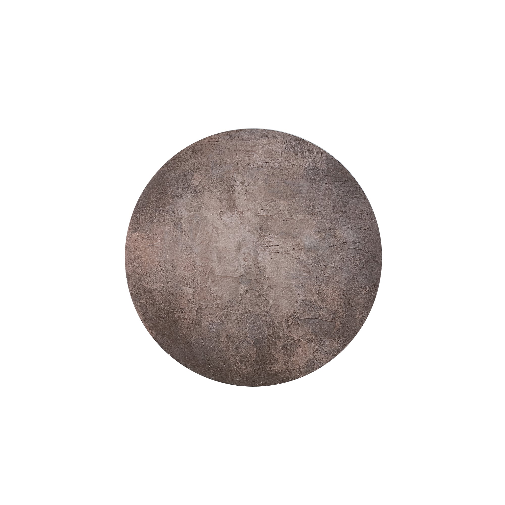 Kemp Bruin Canvas Schilderij Ruw Rond S - depauwwonen