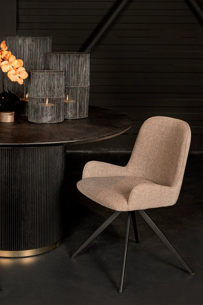 Leander Beige Eetkamerstoel Draaibaar by PTMD
