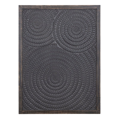 Levya Zwart Wandpaneel met Rond Patroon by PTMD
