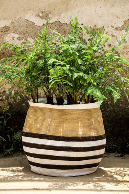 Melano Bruine Papieren Touw Ronde Mand SV3 - depauwwonen