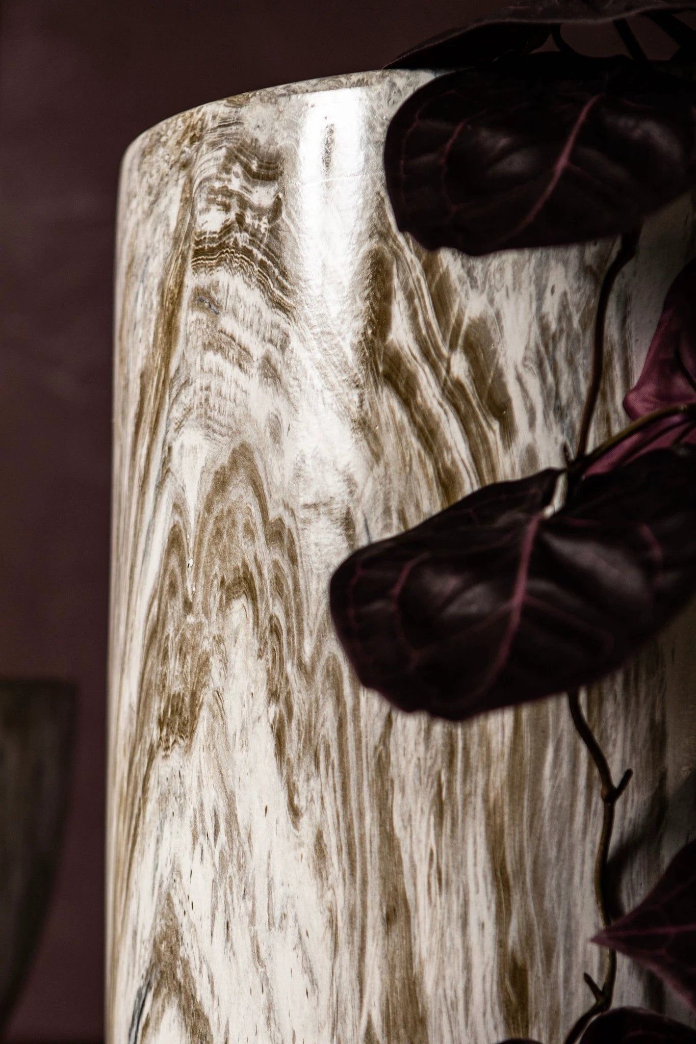 Miah Beige Keramische Marmeren Pot Set Van 2 Hoog by PTMD