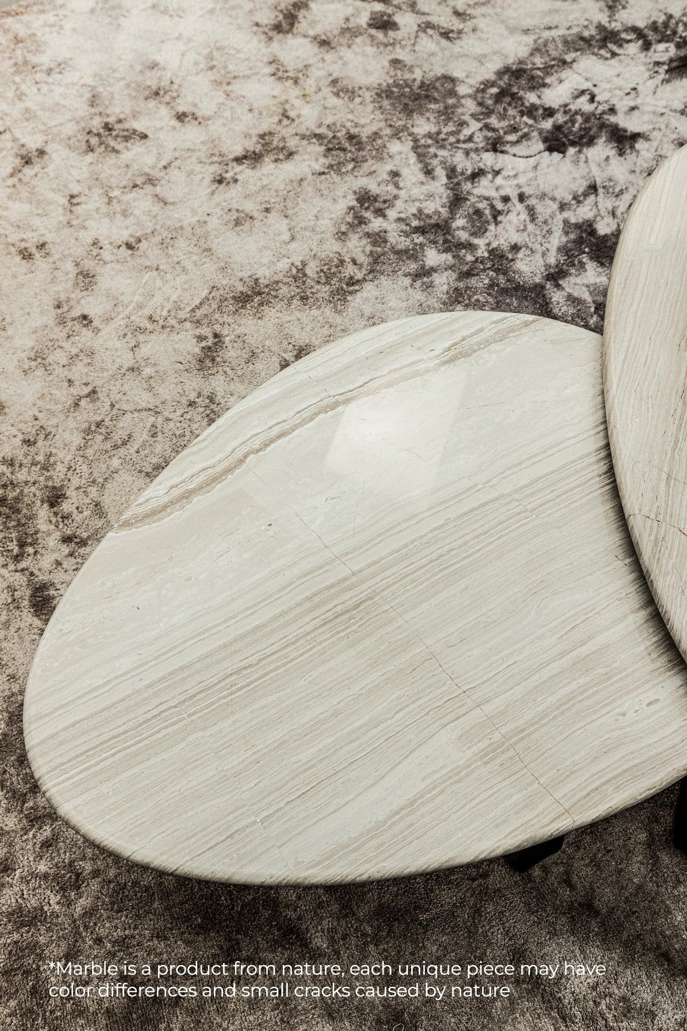 Muka Salontafel Hoog Donkergrijze Basis Wit Marmer by PTMD