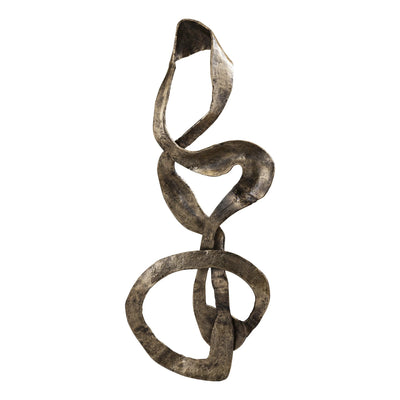 Neven Goud Gegoten Alu Metalen Swirl Wandpaneel L by PTMD
