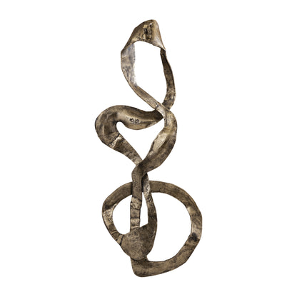 Neven Goud Gegoten Alu Metalen Swirl Wandpaneel L - depauwwonen