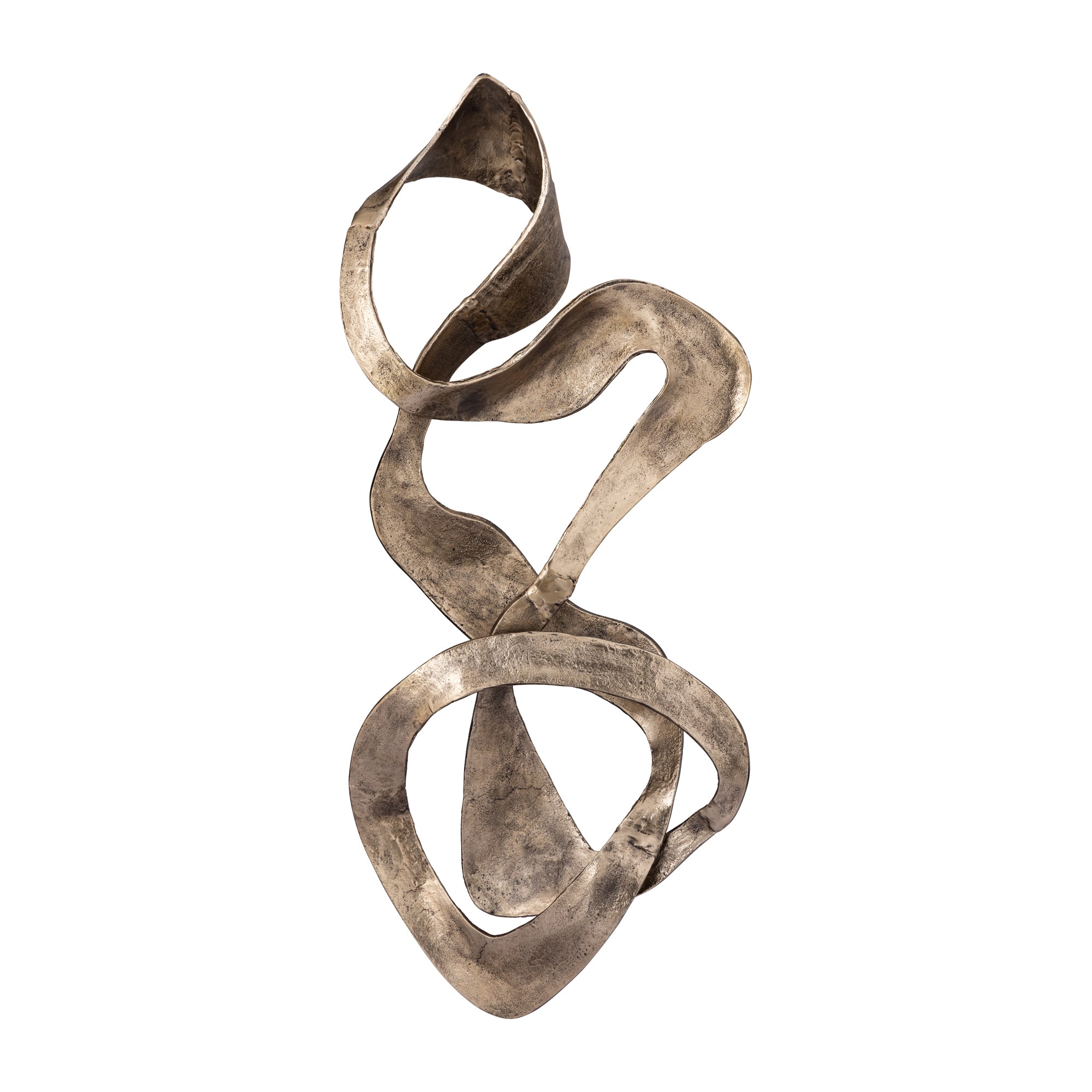 Neven Goud Gegoten Alu Metalen Swirl Wandpaneel S - depauwwonen