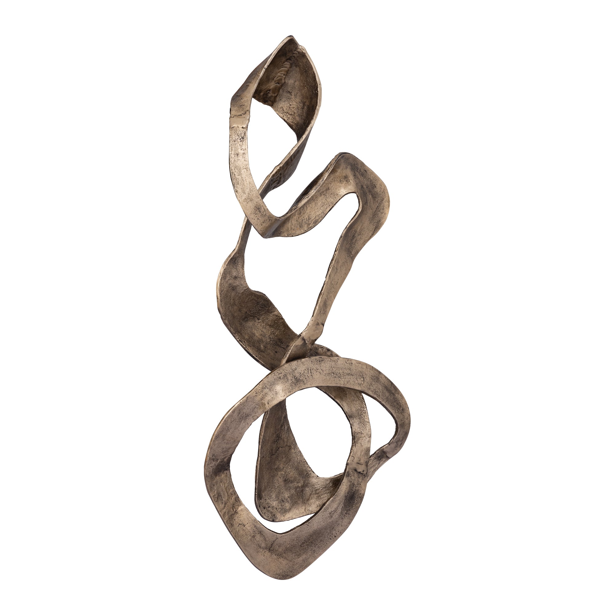 Neven Goud Gegoten Alu Metalen Swirl Wandpaneel S - depauwwonen