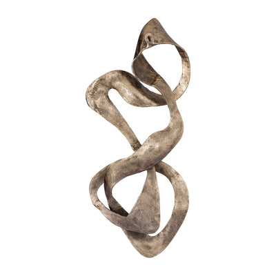 Neven Goud Gegoten Alu Metalen Swirl Wandpaneel S by PTMD