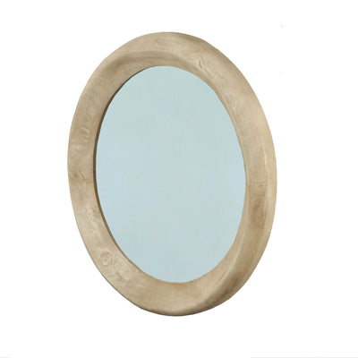 Noam Natuurlijke Mango Houten Ronde Spiegel L by PTMD