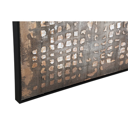 Pathe Bruine Canvas Schilderij Ruw Patroon Rechthoekig - depauwwonen