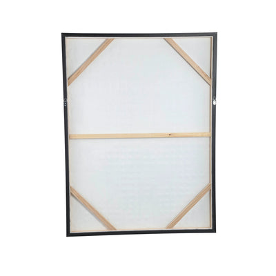 Pathe Bruine Canvas Schilderij Ruw Patroon Rechthoekig by PTMD