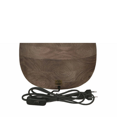 Peake Bruine Mango Houten Ronde Tafellamp Groot by PTMD