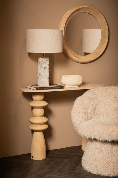 Rester Natuurlijke Marmeren Tafellampvoet Ruwe Steen L - depauwwonen