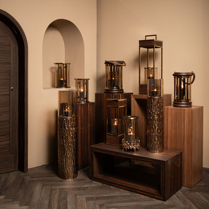 Rezy BruinGoud Grote Vloer Stormlicht Amber Glans S - depauwwonen