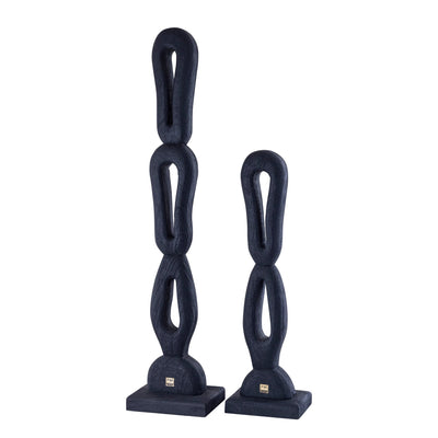 Rhyce Zwart Mangohout Standbeeld Open Figuur L by PTMD
