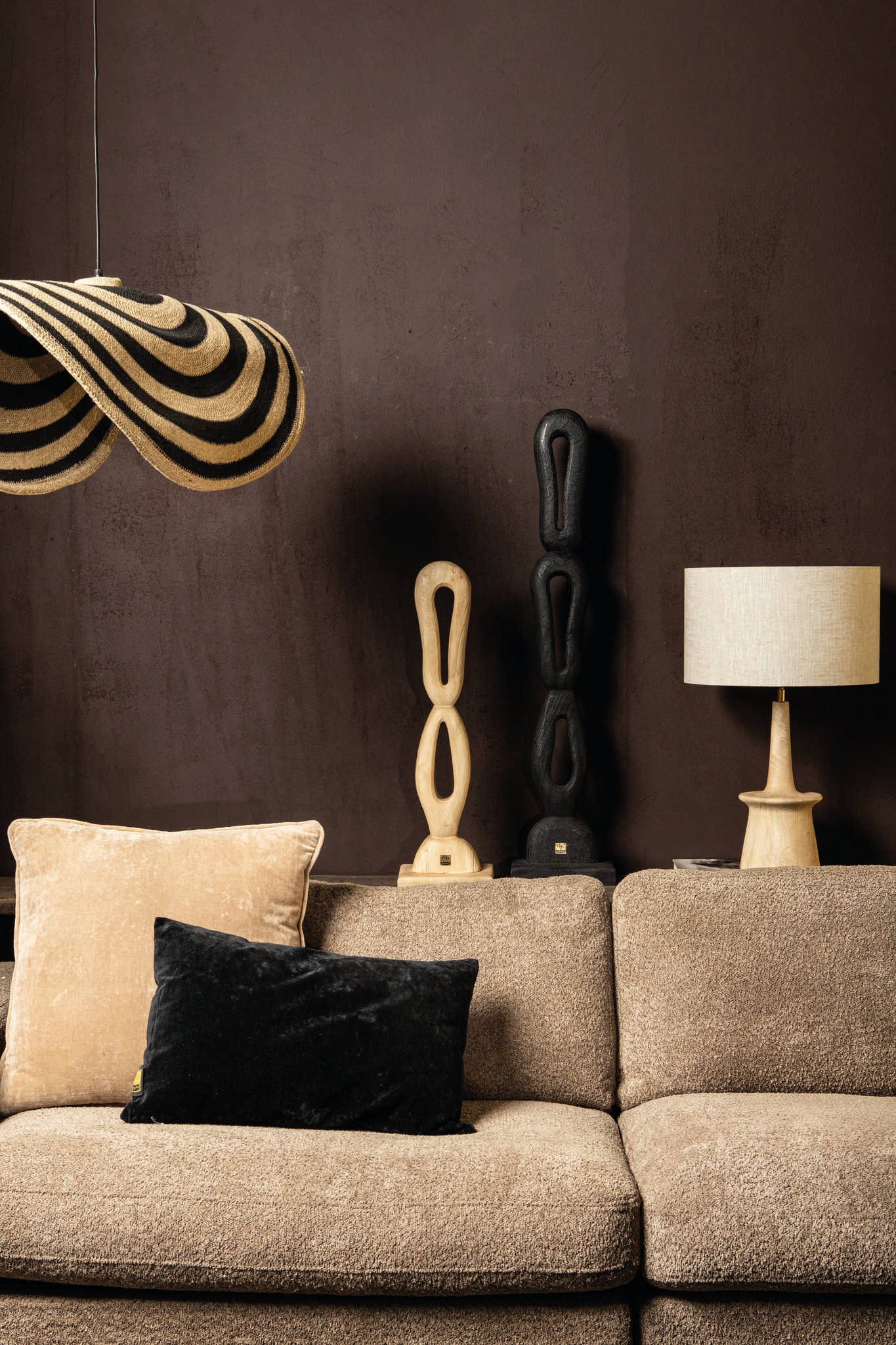 Rhyce Zwart Mangohout Standbeeld Open Figuur L - depauwwonen