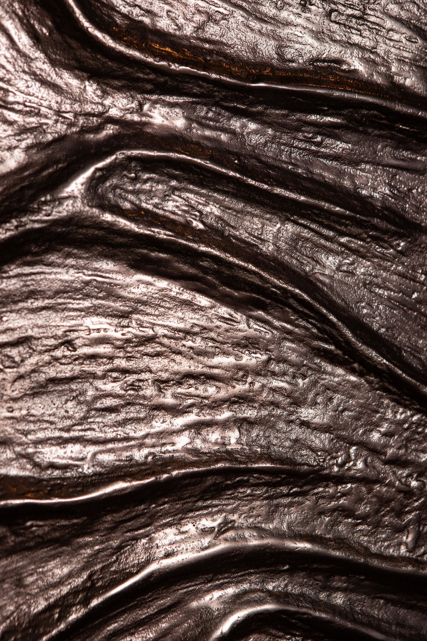 Samraj Bronzen Gegoten Alu Wandpaneel Golfstructuur - depauwwonen