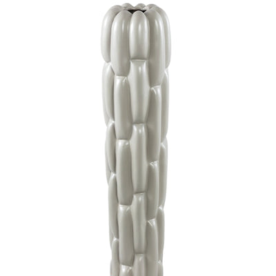 Seani's Grijze Ronde Keramische Vaas Blokpatroon L by PTMD