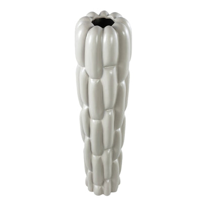 Seani's Grijze Ronde Keramische Vaas Blokpatroon L by PTMD