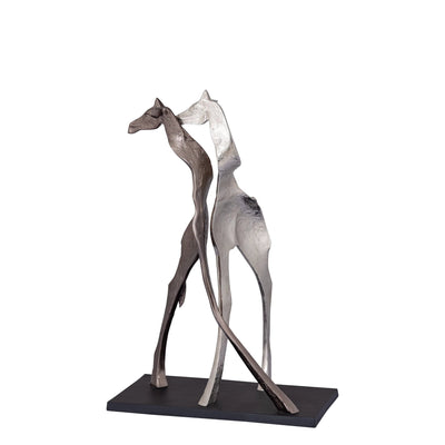 Skye Zwart Aluminium Standbeeld Giraffe by PTMD