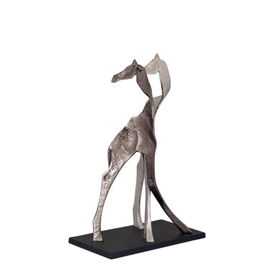 Skye Zwart Aluminium Standbeeld Giraffe by PTMD