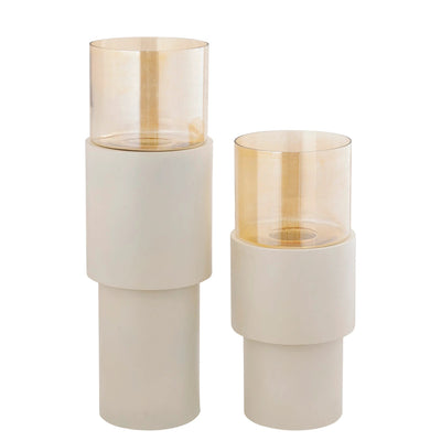 Soon Vloerwindlicht S – Crèmekleurig IJzer & Luster Glas by PTMD