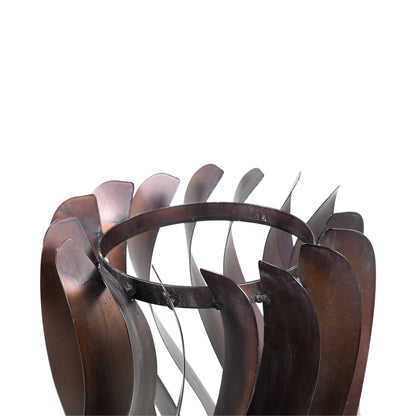 Tessa Bronzen IJzeren LED Tafellamp Ronde Golvende Lijnen - depauwwonen