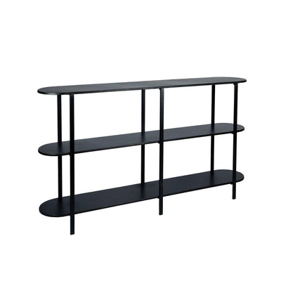 Verfijnde metalen zwarte wandtafel by PTMD