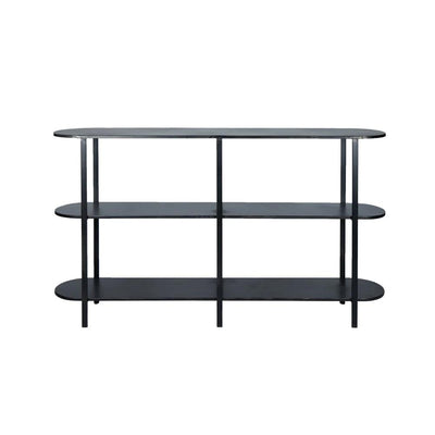 Verfijnde metalen zwarte wandtafel by PTMD