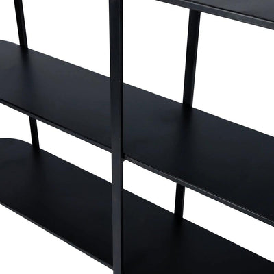 Verfijnde metalen zwarte wandtafel by PTMD