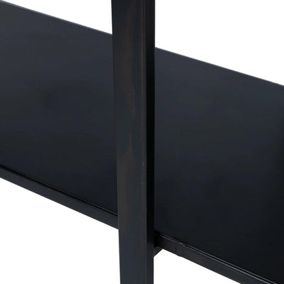 Verfijnde metalen zwarte wandtafel by PTMD