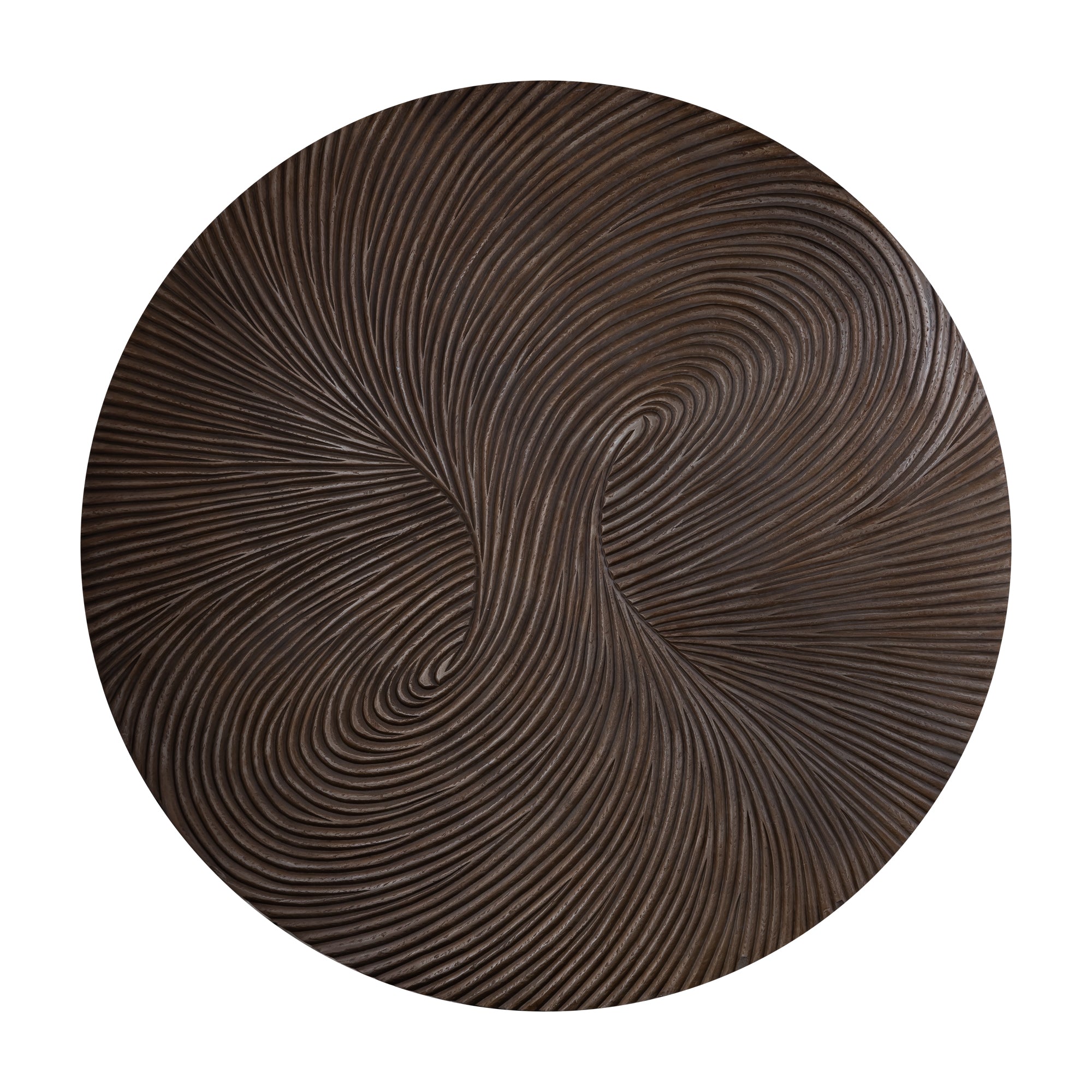 Wiktor Brown MDF Rond Wandpaneel Swirl Gesneden L - depauwwonen