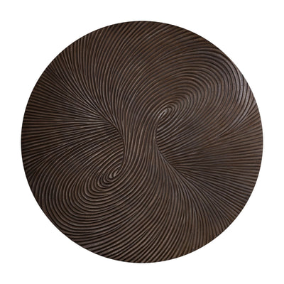 Wiktor Brown MDF Rond Wandpaneel Swirl Gesneden L by PTMD