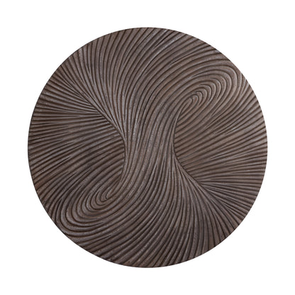 Wiktor Brown MDF Ronde Wandpaneel Swirl Gesneden M - depauwwonen