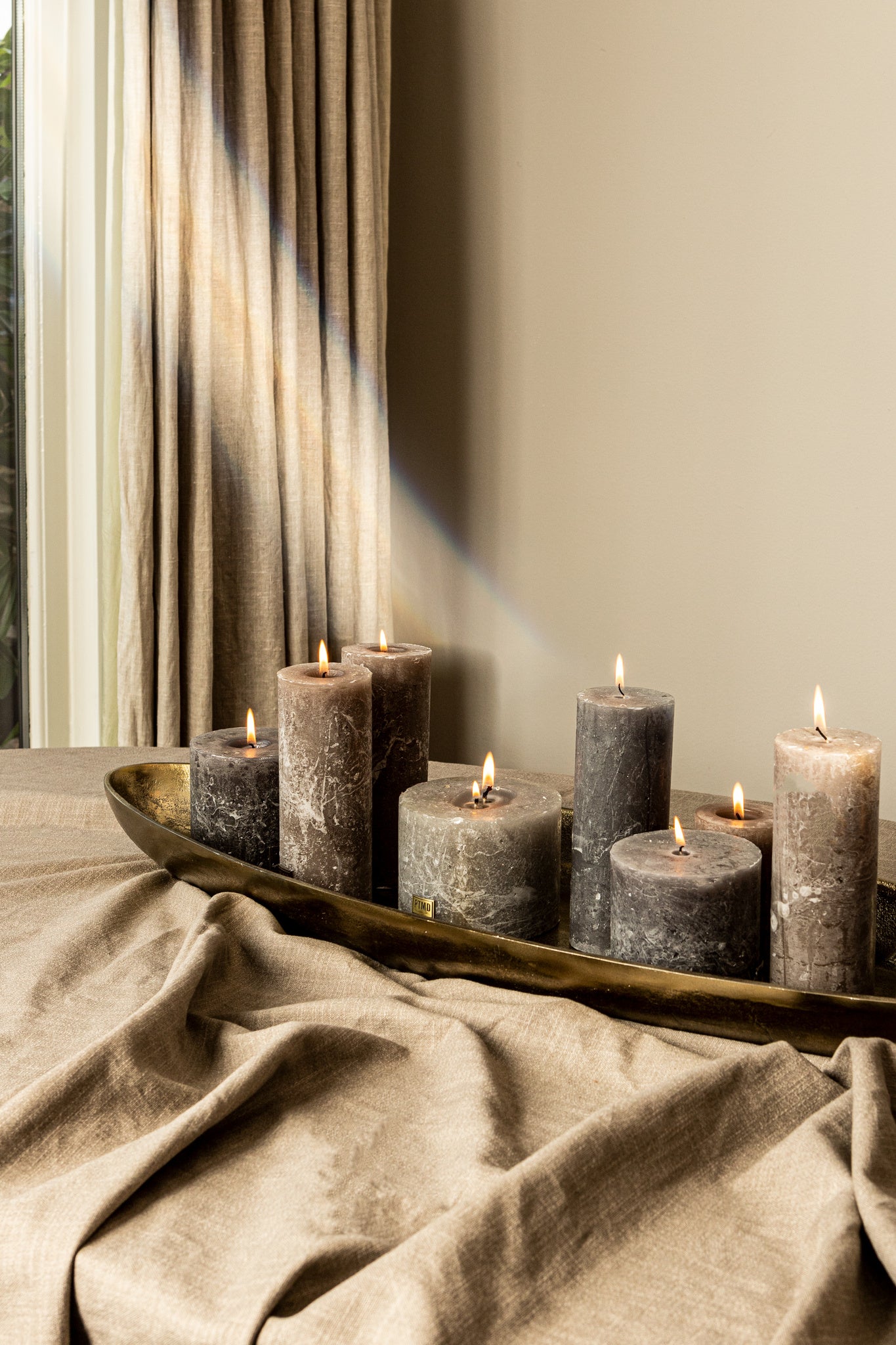 Yaren Gouden Aluminium Ovale Kom Met Rand Groot - depauwwonen