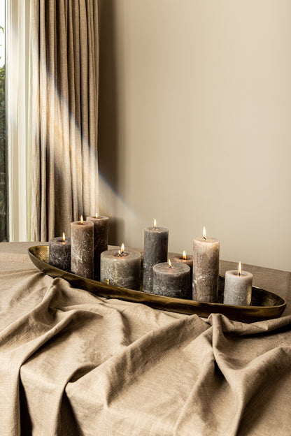 Yaren Gouden Aluminium Ovale Kom Met Rand Groot - depauwwonen